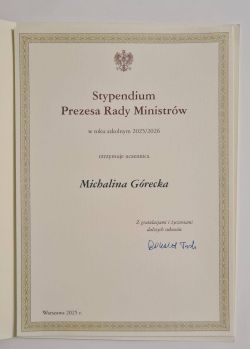 Stypendium Prezesa Rady Ministrów3