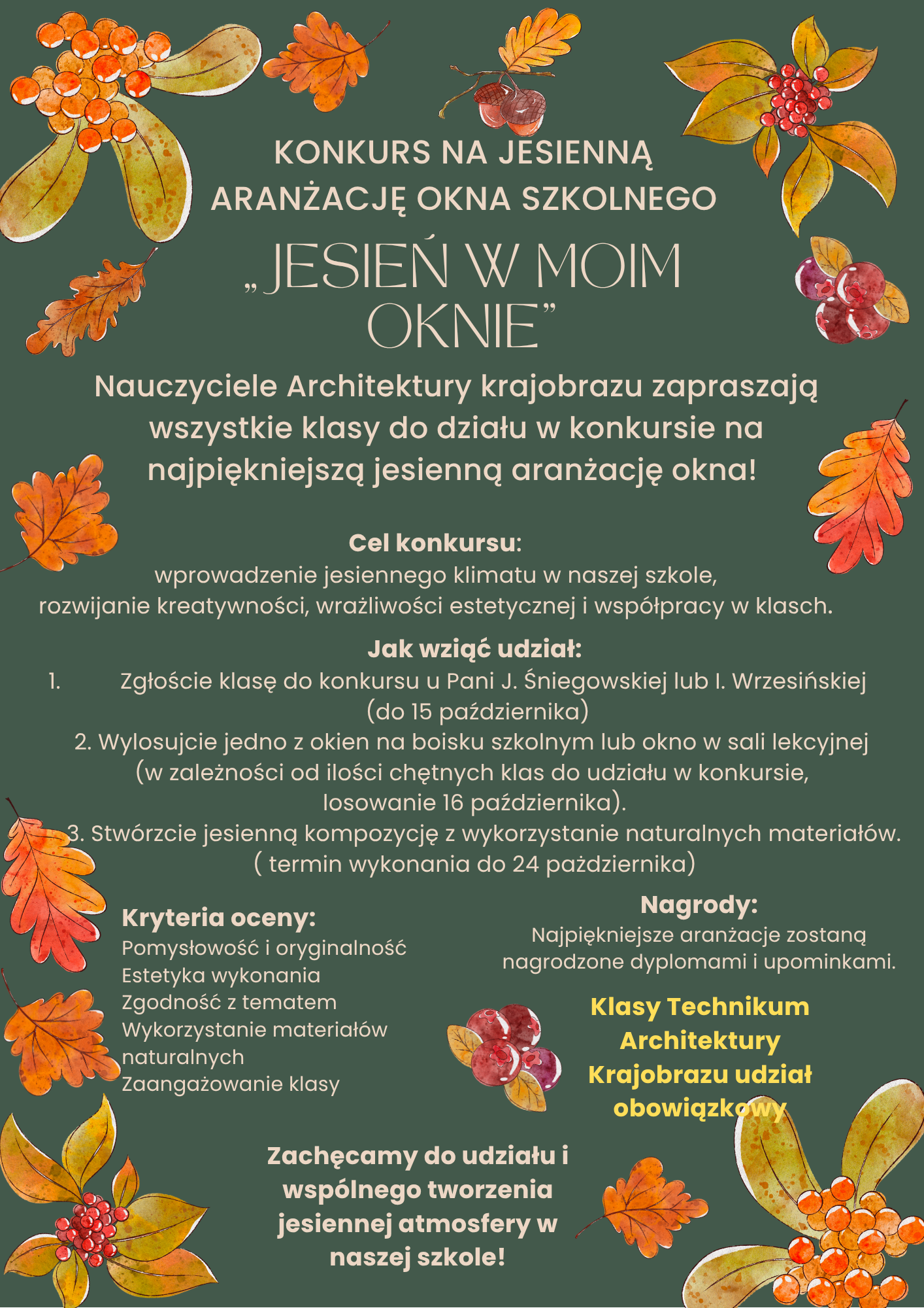 Konkurs Jesień w moim oknie.