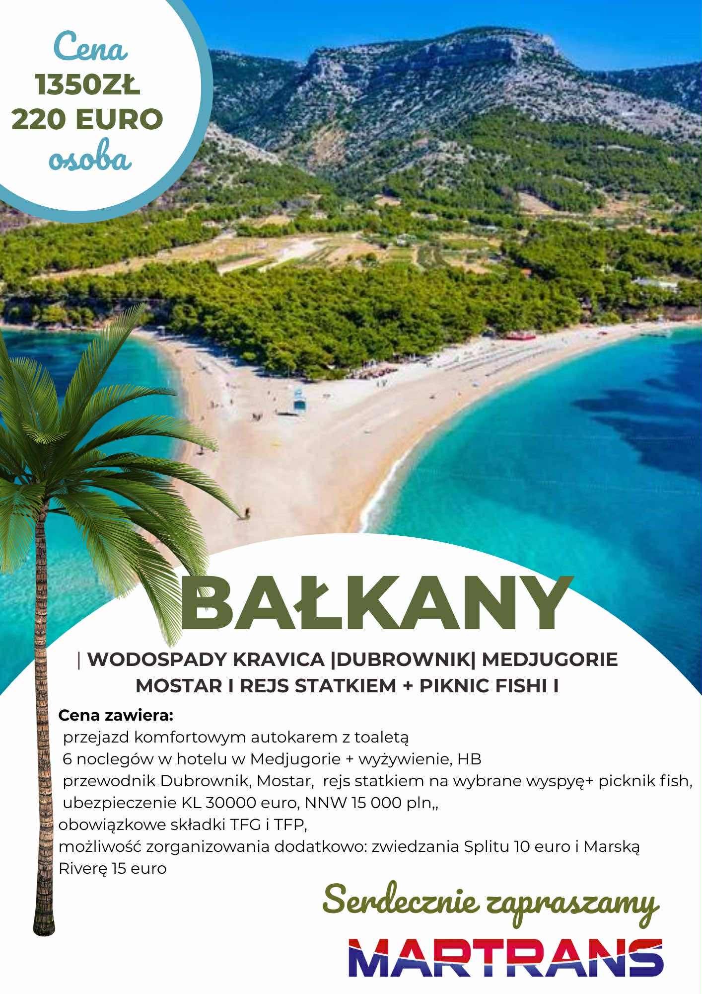 WYCIECZKA SZKOLNA NA BAŁKANY!